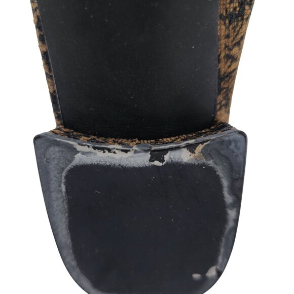 Stuart Weitzman Women's size 6.5AA Brown Black Tweed Dress Shoes Tassel Loafers - Picture 10 of 10